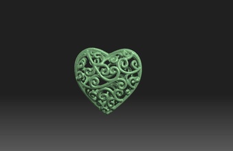 valentin heart love gift hobby flower romance birthday symbol souvenir 3dprint 3dmodel pendants celebration diy 3d print model - Mito3D