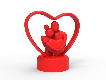 San Valentino regalo amanti bello coppia amore cuore romanza amante fidanzato fidanzata giorno arte sculture 3d print model - Mito3D