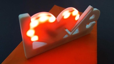valentines day gift valentine heart light letter love hobby diy 3d print model - Mito3D
