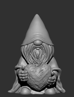valentino gonk gnome valentines heart love gift art sculptures 3d print model - Mito3D