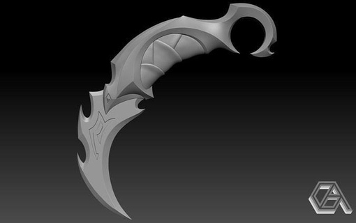 valorant reaver karambit game toys games accessories knife riot weapon 3d print printable 3d print model - Mito3D