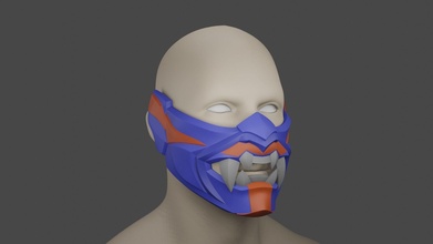 valorante yoru máscara cosplay 3d impresión 3dprint pasatiempo bricolaje diy 3d print model - Mito3D