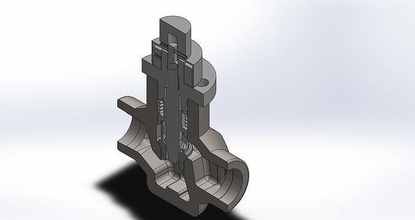 Ventil hydraulisch Technologie mechanisch Stahl Wissenschaft Ingenieurwesen 3d print model - Mito3D