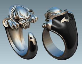 vamp anel jóias esmalte zbrush escultura anéis 3d print model - Mito3D