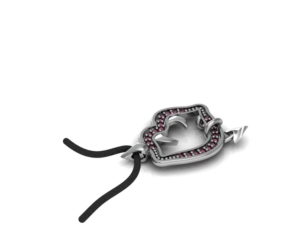 vampire lips pendant jewelry silver jewel fashion character human woman platinum pendants 3D print model - Mito3D