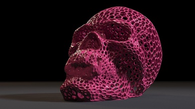 vampiro cráneo voronoi decoración estante soporte lapices oficina suministro 3d impresión 3dprinting dracula hombre lobo crepúsculo arte 3d print model - Mito3D