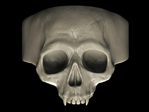vampire crâne bague vampirering dents horreur fantaisie halloween fictif créature bijoux anneaux zombi os squelette dracula pierre tombale nosferatu sang lame 3d print model - Mito3D