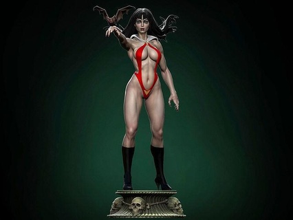 Vampirella karakter kadın Kadın çizgi roman dc hayret vampir güzel heykeller drakulaura korku Sanat yarasa kız minyatürler figürinler 3d print model - Mito3D