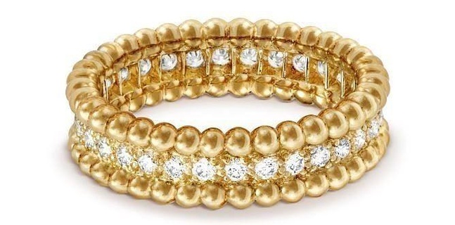 van cleef perlee diamond jewelry bracelet gold vancleef ring rings jewellery gem wedding brilliant jewel engagement fashion sterling design pendants luxury 3d print model - Mito3D