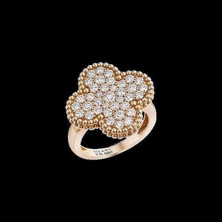 van cleef ring 3dm rings jewellery wedding jewel gold vanclif jewelry 3d print model - Mito3D