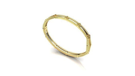 van clif bracelet or bijoux luxe précieux bague bijou argent brillant gemme 3d matrice pendentif diamant mode beauté boucle d'oreille saphir libre Collier imprimable bracelets 3d print model - Mito3D