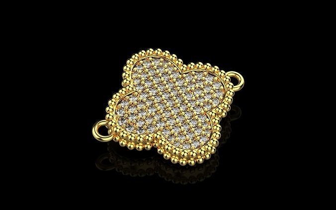 van cliff braclet 3d model jewelry luxury gold gem pendant silver brilliant diamond ring gary 3d kulon platinum earring bracelet pendant necklace vancliff bracelets  3D print model - Mito3D