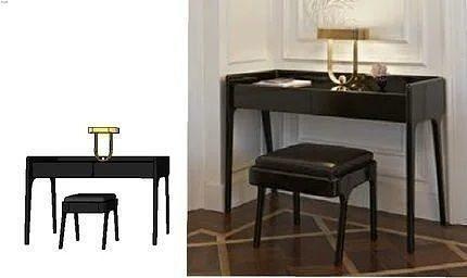 vanity table furniture dresser bedroom house 3d print model - Mito3D