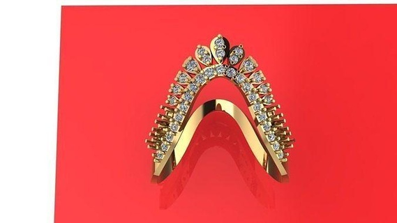 vanki ring design jewelry gold silver rings gems stone lady engagement female diamond single onki 3d print model - Mito3D