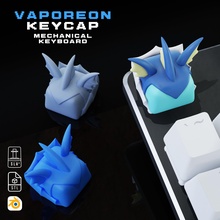 vaporeon pokemon tecla 3d mecánico teclado veelutions flareon eevee jolteon umbreon espeon anime mecanico pc artesano juegos juguetes juego accesorios 3d print model - Mito3D