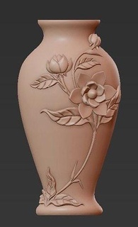 vase flower1 3d impresión modelo florero cerámica menaje flor casa decoración 3d print model - Mito3D