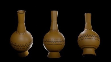 vase argile art bouteille statue porcelaine articles ménagers maison décor 3d print model - Mito3D