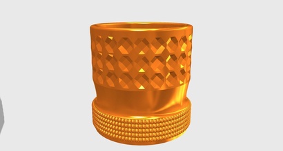 vase25 design art furniture gold printable house decor 3d print model - Mito3D