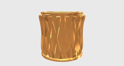 vase30 art design gold desktop interior printable house decor 3d print model - Mito3D