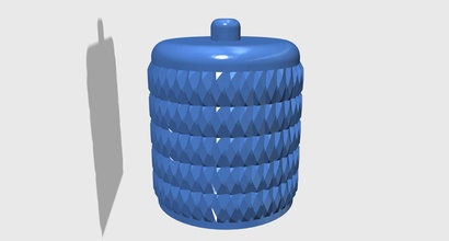 vase40 design desktop art plastic container house decor 3d print model - Mito3D