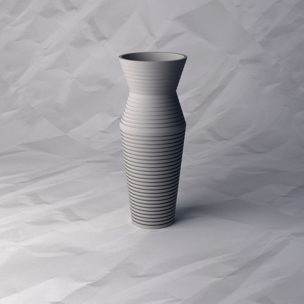 vazo 118 çiçek bitki çanak kulp destek dekorasyon ev tasarım basılı tencere dekor 3D print model - Mito3D