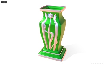 vase 11 rayures plante fleur 3d impression décor auteur vaisselle 3dprint surface dure highpoly maison 3d print model - Mito3D