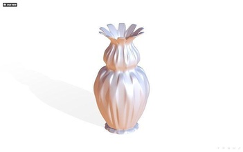 vase 14 pumpkin flowervase author 3dprint hardsurface highpoly houseware house decor 3d print model - Mito3D