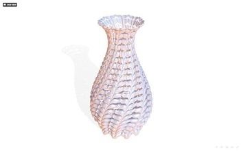 vase 16 feuille tordu 3d impression décor décoration maison 3dprint highpoly 3d print model - Mito3D