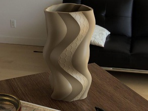 vase 22 flower decor desk stylish houseware simple cool office house 3d print model - Mito3D