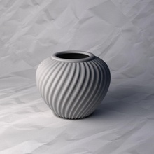 vase 525 flower plant bowl holder decoration design printed pot house decor 3d print model - Mito3D