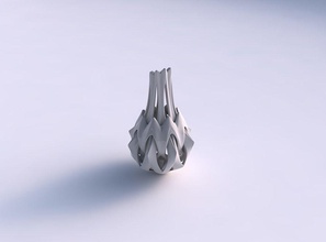 vase extraterrestre incurvé petit lisse coupes longue maison décor 3d print model - Mito3D