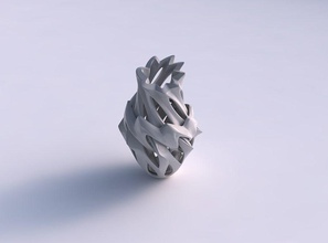 vaso alieno curvo piccolo liscio tagli magnaccia up casa arredamento 3d print model - Mito3D