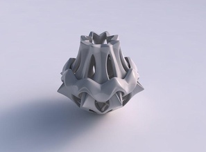 vaso alieno curvo piccolo liscio tagli spremuto casa arredamento 3d print model - Mito3D