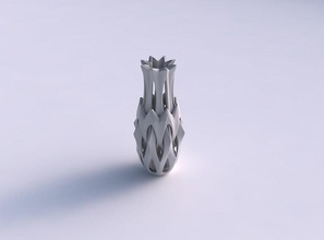 vaso alieno curvo piccolo liscio tagli conico casa arredamento 3d print model - Mito3D