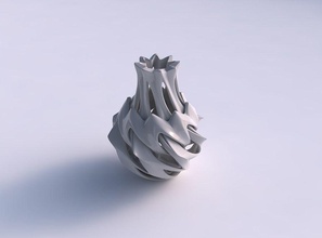 vaso alieno curvo piccolo liscio tagli contorto conico 2 casa arredamento 3d print model - Mito3D