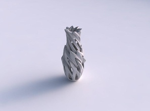 vase extraterrestre incurvé petit lisse coupes tordu effilé maison décor 3d print model - Mito3D