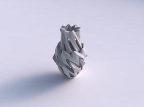 vase alien gebogene kleine glatte Schnitte gedreht Haus gebogen klein glatt twisted Dekor 3d print model - Mito3D