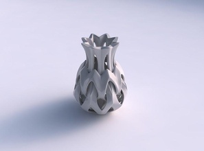 vaso alieno curvo liscio tagli conico 2 casa arredamento 3d print model - Mito3D