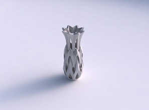 vaso alieno curvo liscio tagli conico casa arredamento 3d print model - Mito3D