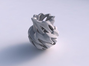 vase außerirdischer gebogen glatt schneidet verdrehte gedrückt haus dekor 3d print model - Mito3D