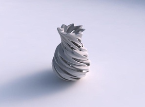 vase extraterrestre incurvé lisse coupes tordu effilé 2 maison décor 3d print model - Mito3D