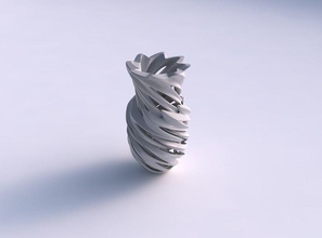 vase alien gebogene glatte Schnitte sehr verdreht Haus gebogen glatt twisted Dekor 3d print model - Mito3D