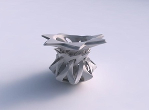 vase alien Breite glatte Schnitte Sternenhimmel shape top exzentrisch Haus breit glatt Form Exzenter Dekor 3d print model - Mito3D