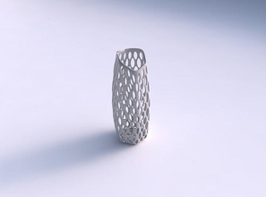 vase arc hexagon bubble grid lattice house dish decor architectural decoration 3d print model - Mito3D