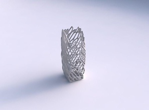 vase arc rectangle cracked twisted organic lattice 3 house dish decor architectural decoration 3d print model - Mito3D