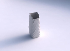 vase arc rectanglev twisted-bands Haus twisted bands Gericht Dekor architektonische Dekoration 3d print model - Mito3D