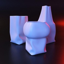 vase tasche einstellen stl topf keramik blume dekor zuhause haus wohnzimmer drucken gedruckt cnc haushaltswaren dekoration porzellan pflanze allgemeines dekorativ zubehör 3d print model - Mito3D