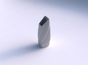 vase bent rectangle qui coule extrudé lignes maison les plat décor architectural de la décoration 3d print model - Mito3D