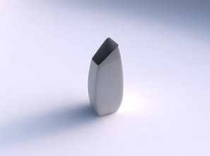 vase bent rectangle smooth house dish decor architectural decoration 3d print model - Mito3D