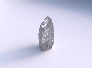 vaso dobrado retângulo torcida lattice telhas a casa prato decoração de arquitetura 3d print model - Mito3D